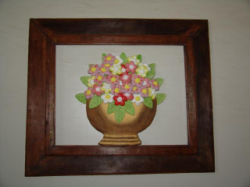 Quadro com vaso de flores